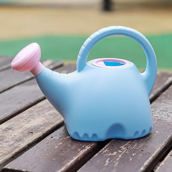 1.5L Watering Can Cartoon Elephant Watering Can Kids Watering Bottle with Removable Shower Head for Bonsai Trees Home Office Desktop Plants