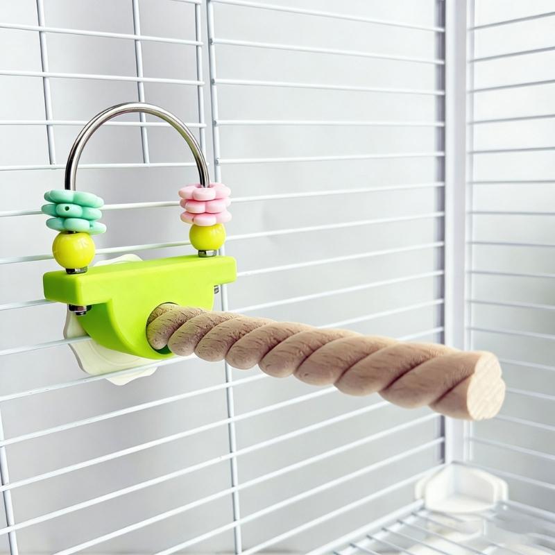 Durability Wooden Parrots Gym Interactively For Climbing Jumping And Playing Helps Prevent Boredom In Pet Birds