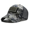 American Flag Camouflage Sticker Embroidered Baseball Cap Net Hat Men Outdoor Velcro Cap