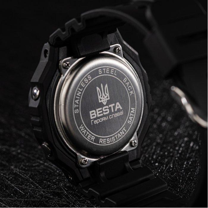 Men's Sports Tactical Watch Besta Jocker Black with Stopwatch and Alarm Clock