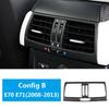 Carbon Fiber Car Rear Air Conditioner Outlet Vent Panel Decor Sticker For BMW X5 E70 X6 E71 2008-2013 Auto Interior Accessories