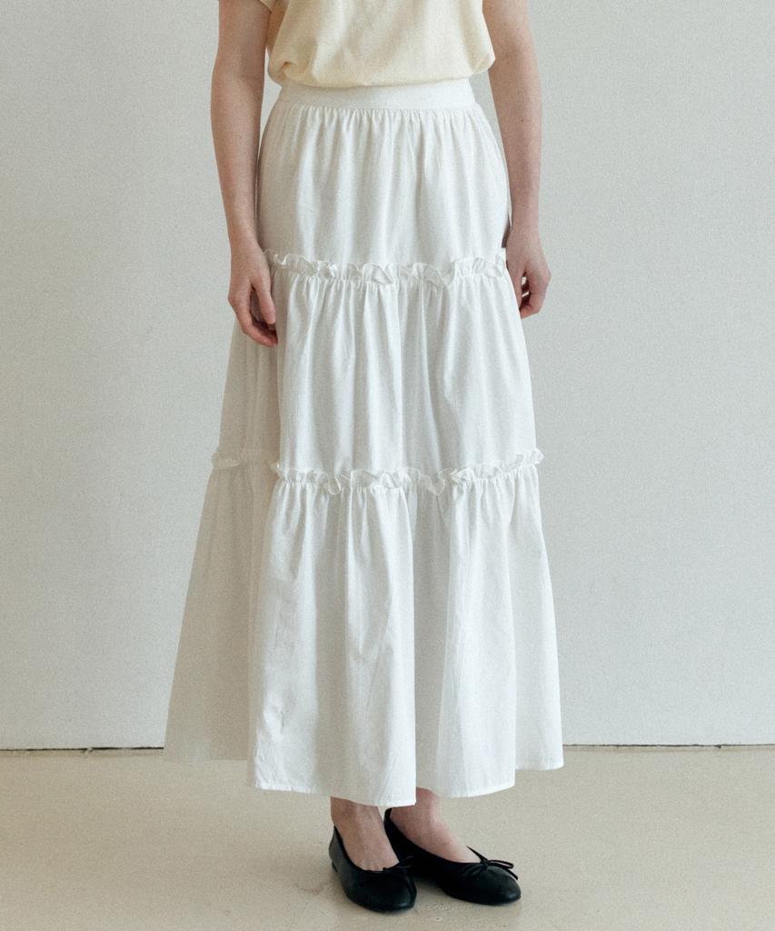 Yeoppe Layered Frill Skirt_White