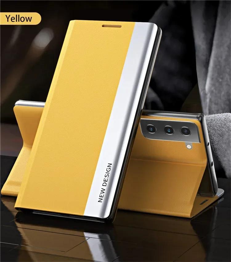Роскошный кожаный чехол-книжка для Samsung Galaxy S25 Edge S24 S23 S22 S21 S20 Ultra S10 Plus S23 S21 S24 FE Note 20 Ultra Чехол-подставка