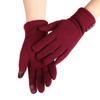 Women Thicken Winter Warm Plus Velvet Driving Mittens Touch Screen Gloves Skiing Gloves