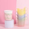 10pcs Anti-Scald Insulated Disposable Paper Cup Holder Heat Resistant Translucent Tea Cup Sleeve Plastic Paper Cup Stand Pantry