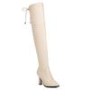 Elastic Thigh High Boots Women Shoes Sexy Slim Long Over the Knee Boot Female Fashion Brown Silver Black Winter Shoe Big Size 45