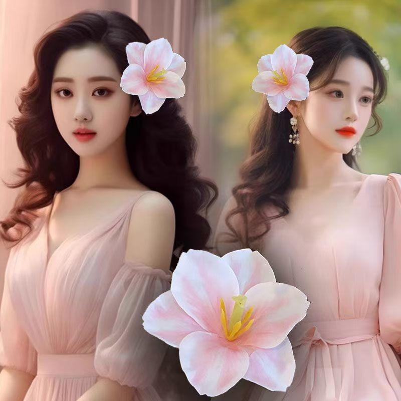 Fabric Flowers Sweet Girl Side Hair Clips Small Fresh and Fashionable Duckbill Clip Hair Accessories