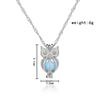 3 Colors Luminous Owl Pendant Necklace Cute Jewelry Choker Atmosphere Birthday Gift For Women StainlessSteel Necklace