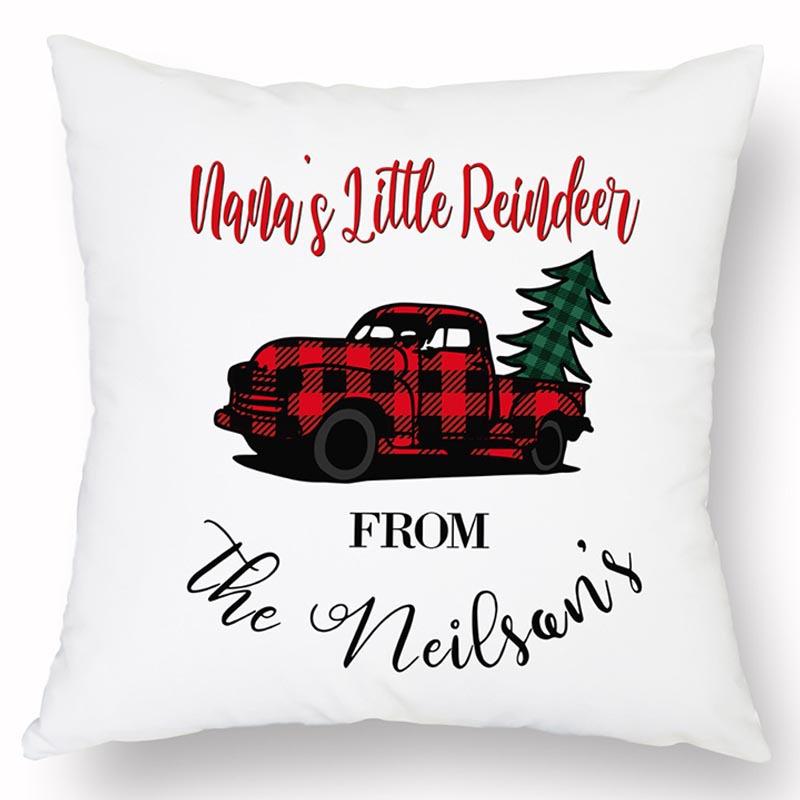 Новая Рождественская Льняная Наволочка с Принтом Домашний Диван Гостиная Праздничная Грязеотталкивающая Подушка