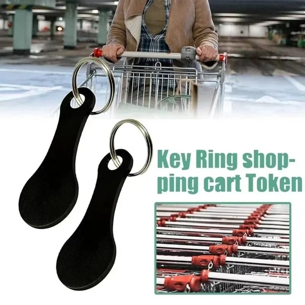 Metal Shopping Cart Token Mini Key Ring Multi-Purpose Cart Key Key Chain Supermarket Use