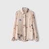 Powder Pink Silk Crepe De Chine Women's Shirt: Commuter Casual, New Single-Breasted Design