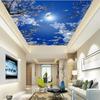 Голубое небо обои облако 3d потолочная настенная роспись небо солнечный свет Радуга настенная роспись детская комната спальня потолочная роспись Декор