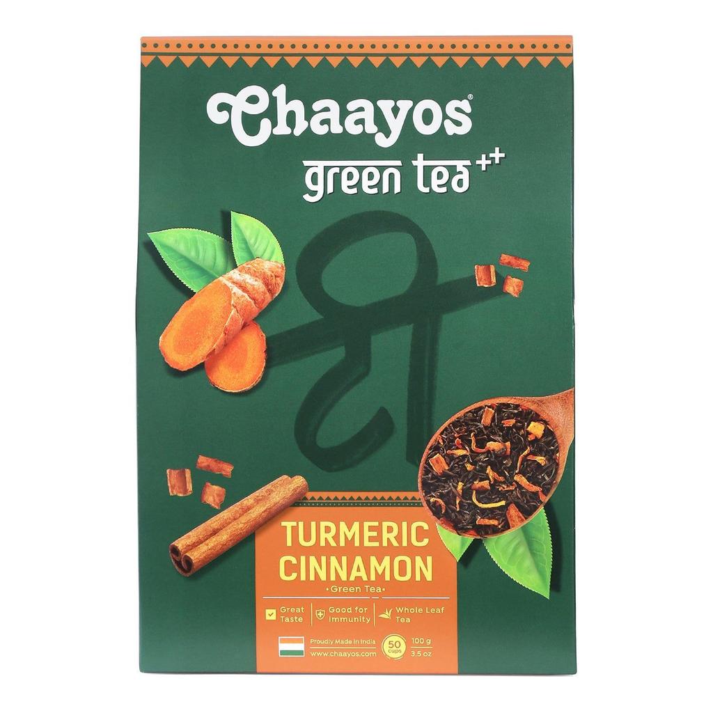 Green Tea with Turmeric and Cinnamon (100 G), Turmeric Cinnamon Green Tea Chaayos