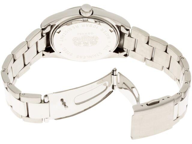 GRANDEUR Watch GSX052M3 Men's Silver Stainless Steel Band, Case Day/Date NEW