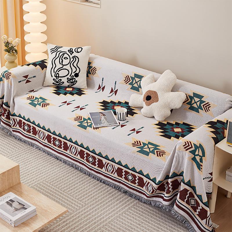 Полотенце для дивана Bohemian Chenille, универсальный нескользящий чехол для подушки, стираемый в стиральной машине, прочный чехол для дивана