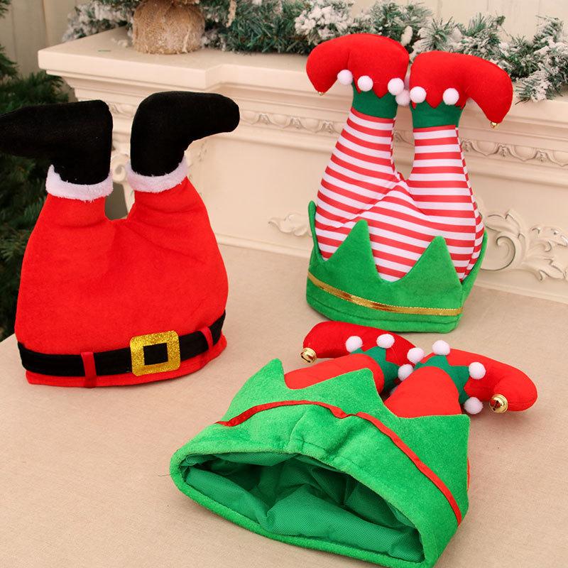 Шляпа Санты, шляпа эльфа-клоуна, рождественские украшения, рождественский подарок, шляпа старика