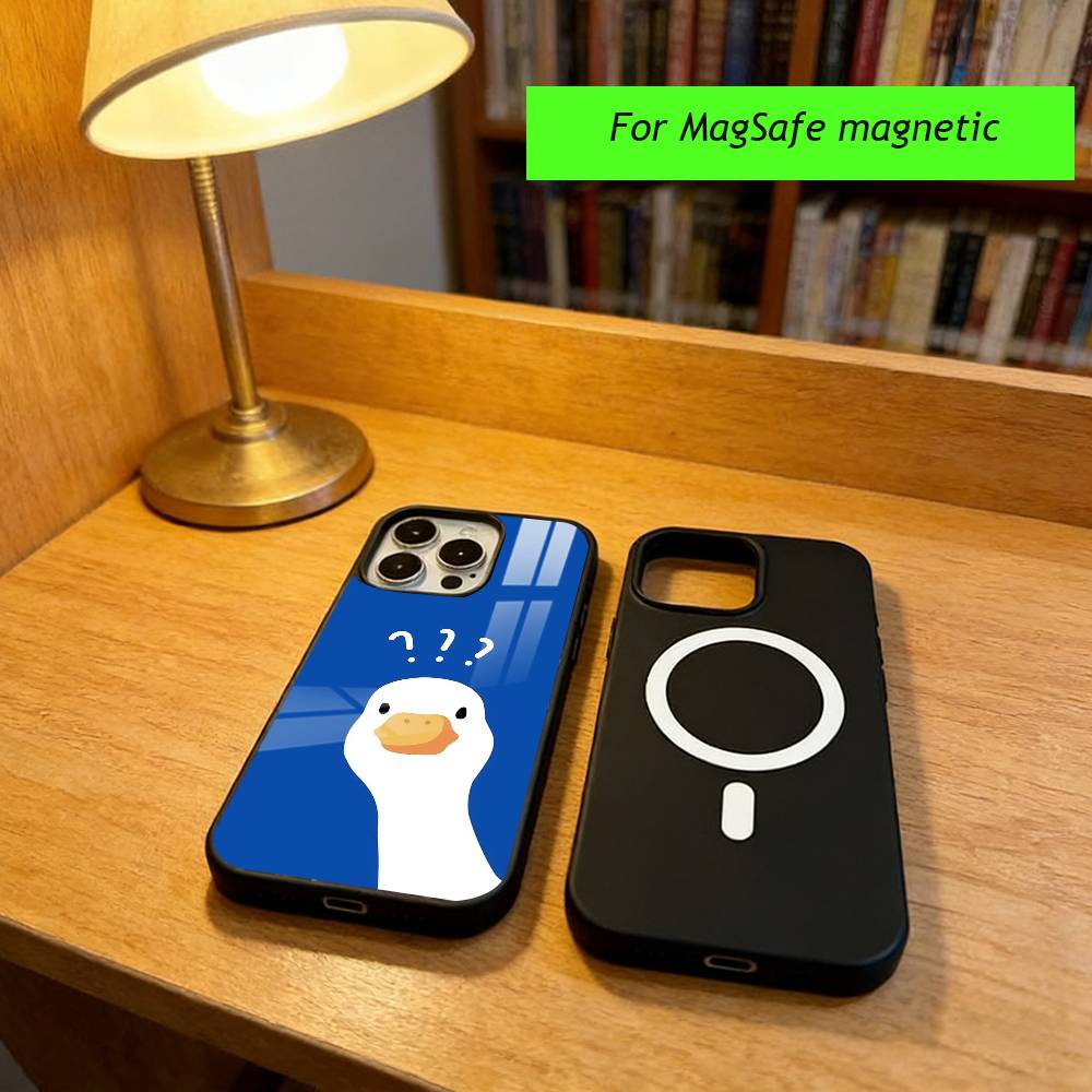 Смешные мемы с уткой и гусем Чехол для телефона Для iPhone17,16,15,14,13,12,11 Plus,Pro Магнитный с Magsafe Беспроводная зарядка