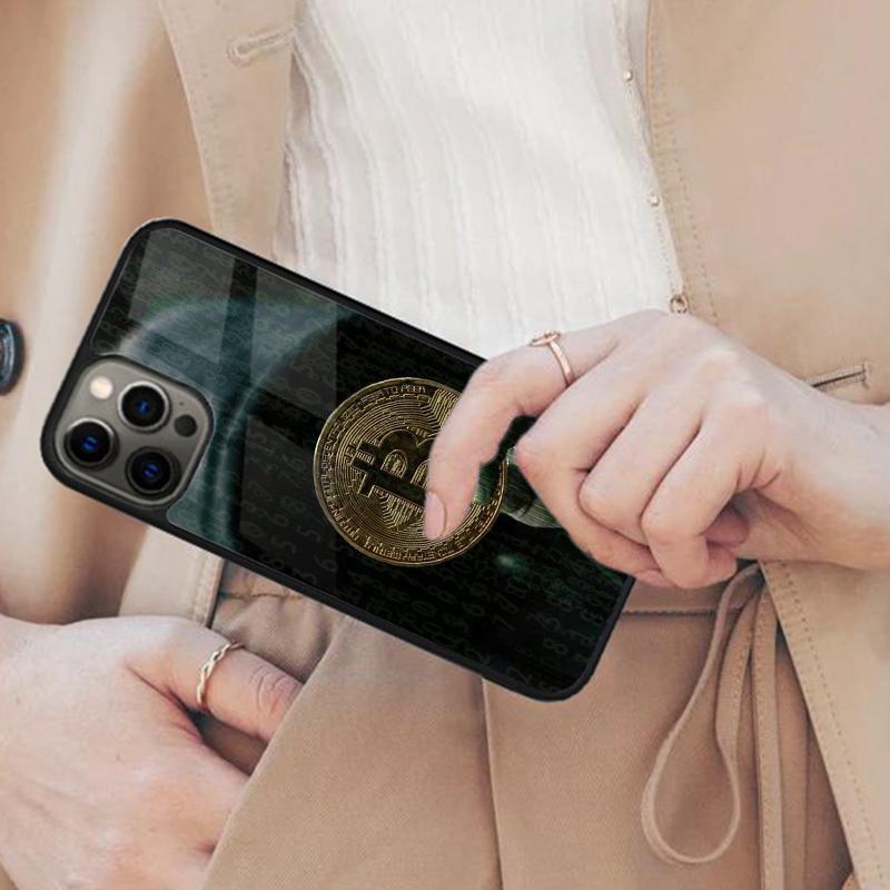 Магнитный чехол для телефона Bitcoin BTC Crypto для APPLE iPhone 17 Air 16 14 13 12 Pro Max 15 Plus Беспроводная зарядка С чехлом MagSafe