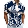 Casual Travel POLO Men Fashion Summer Triangle Geometric Square Short Sleeve T-shirt
