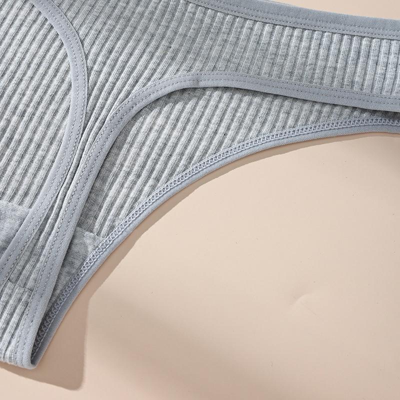 7 шт. Женские стринги трусики хлопок полосатое нижнее белье сексуальное женское белье однотонные интимные удобные трусики мягкие горячие G-стринги S-XL