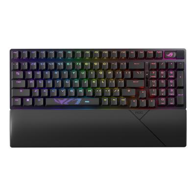 Asus Игровая клавиатура ROG Strix Scope II 96 Wireless для совместимой механической клавиатуры ROG NX Snow со смазкой, силиконовый угол, с тремя режимами