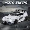 Масштаб 1/22 Toyota Supra Металлическая гоночная модель автомобиля Литье под давлением Звук и Свет Украшения для витрины магазина Автомобили Коллекционные ornaments