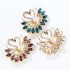 Lanhao Korean Crystal Pearl Swan Brooch - Cartoon Animal Pin Fashion Accessory