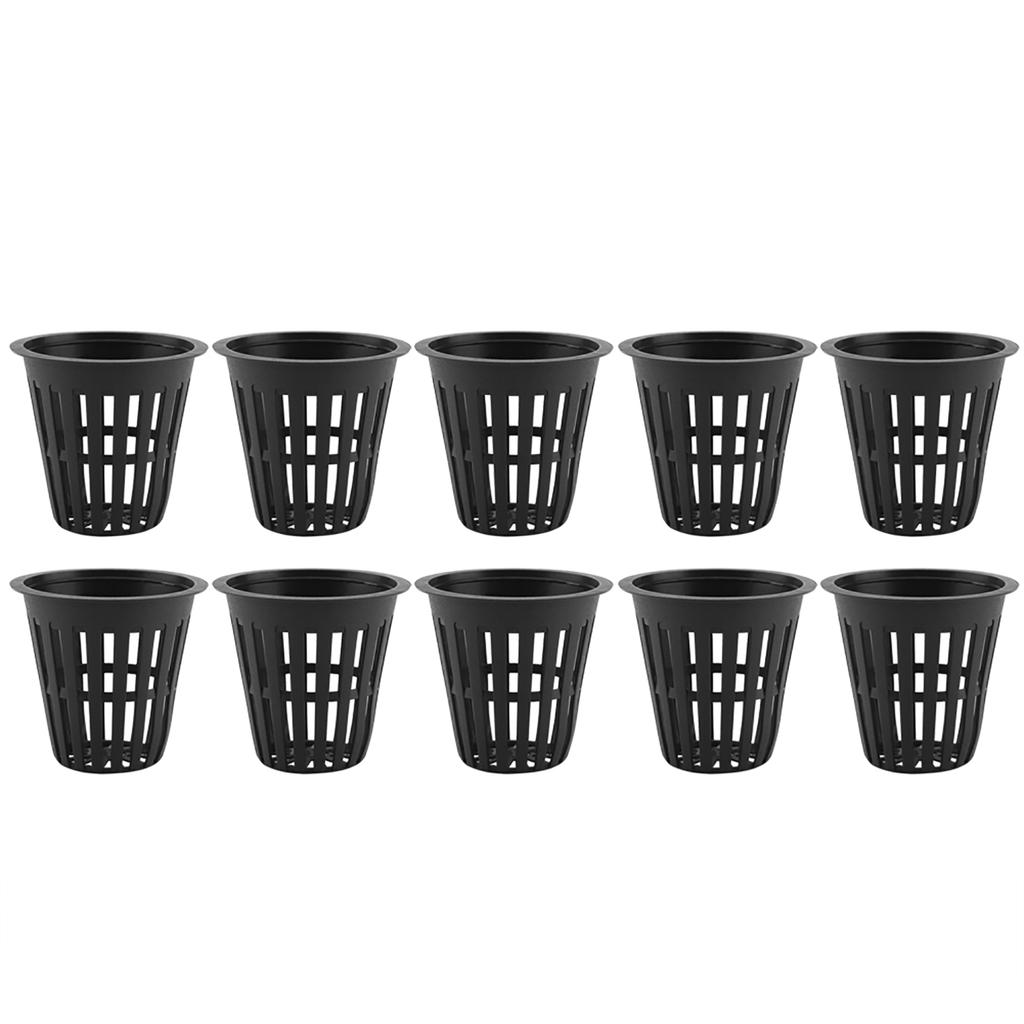 10pcs/Set Durable Safe Plastic Hydroponic Basket Cup for Garden Balcony Planting(White)