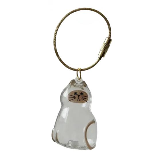 Бутылочка для хранения кошачьей шерсти Портативный сувенир в память о питомце Брелок-подвеска Память о питомце