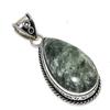 Подвеска из стерлингового серебра 925 пробы с натуральным серафинитом ручной работы 2,09 дюйма l4v14
