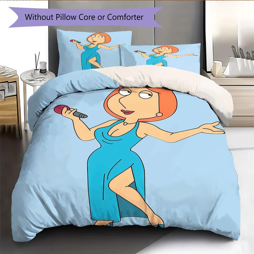 Lois Griffin Pattern Bedding Home Decoration Birthday Gift ( 1 duvet cover + 2 pillowcase, without core),fan merchandise.