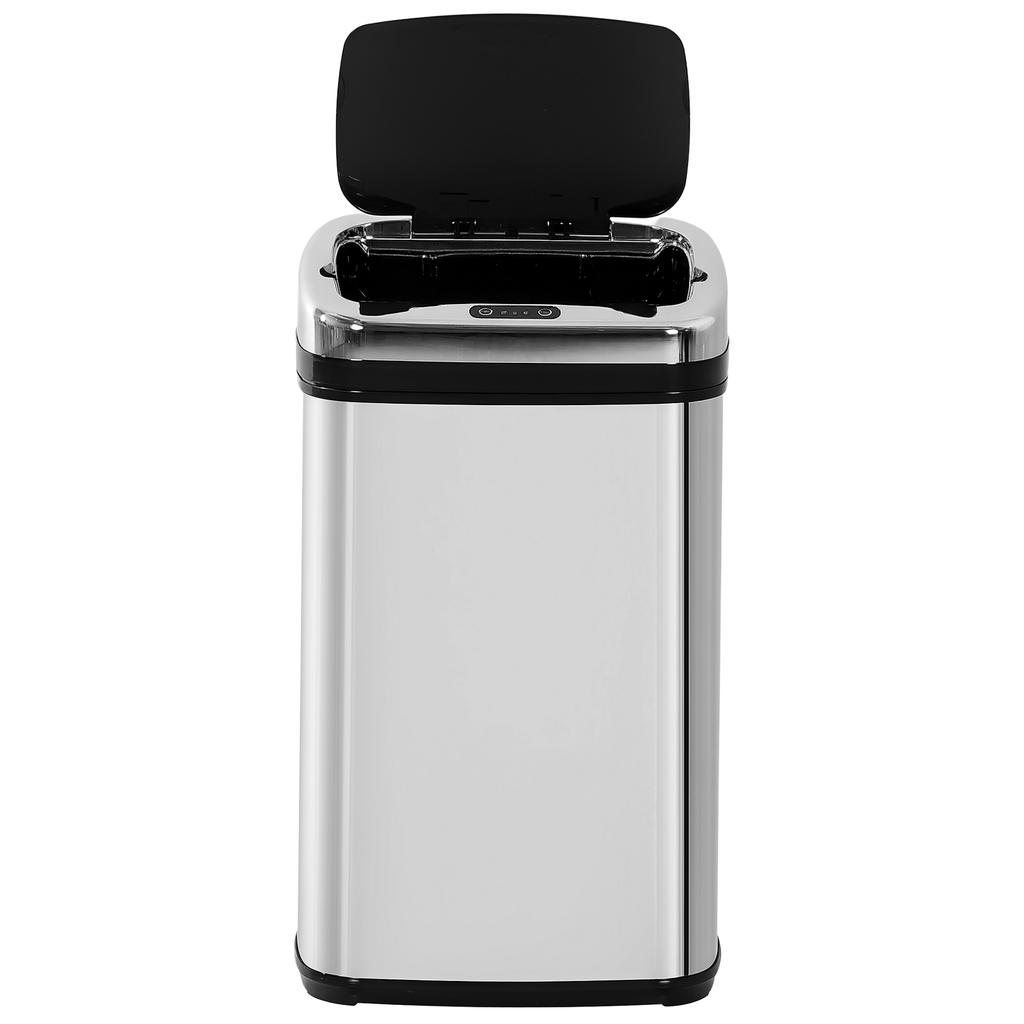 30L Stainless Steel Motion Sensor Lid Bin - Silver Tone
