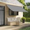 VidaXL Retractable Awning Anthracite 300x150 M Fabric and Steel, Awning, Patio Awning, Window Awning, Awnings, Awning of 368754
