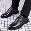 Leather Shoes Men's New Business Formal Wear Casual Autumn Breathable Men's British Korean Style Pointed Groom Wedding Shoes
