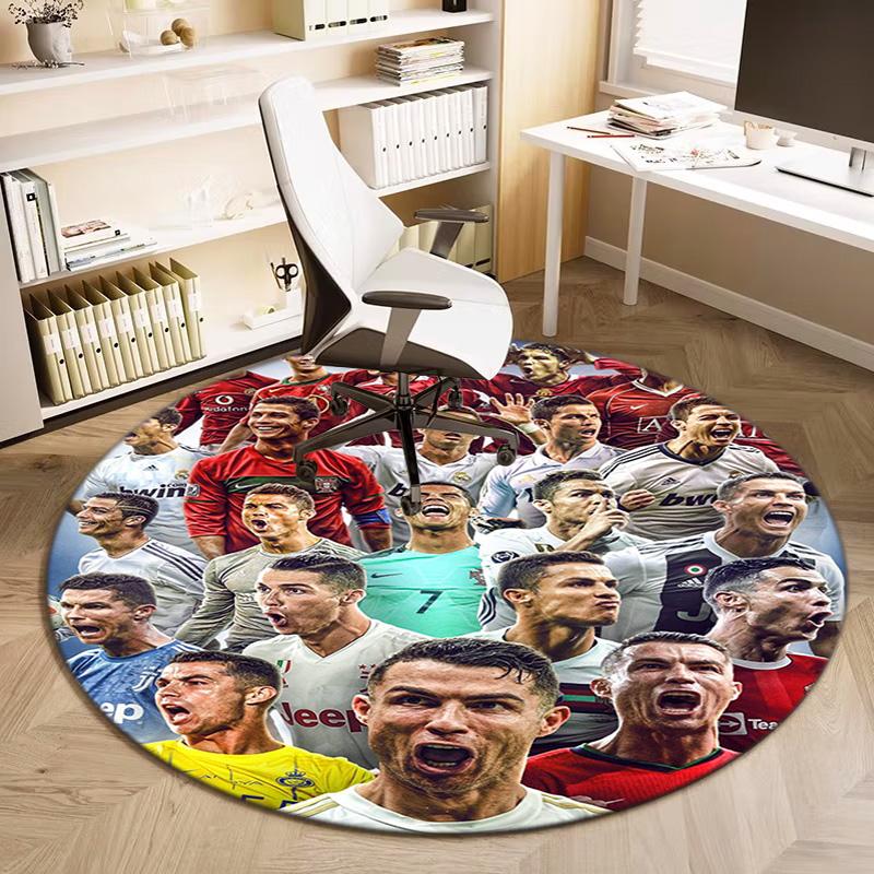 Cristiano Ronaldo Football Legend Carpet Printing Suitable For All Seasons Protective Pad Office Chair Cushion Dormitory Decoration