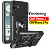 Чехол-держатель Armor для Nothing CMF Phone 1 / CMF Phone 2 Pro Защитный чехол со сдвижной защитой камеры, кольцом-подставкой, противоударная задняя крышка Capa