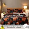 3PCS Duvet Cover No Filling Abstract Dynamic Style Geometric Block Printed Bedding Sets Queen King Size Mimalist Room Decor