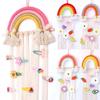INS Rainbow Baby Hair Clips Organizadores Hair Accessories Hairpin Hair Clip Holder Storage Decor Hanger Strip Girl Room Decor