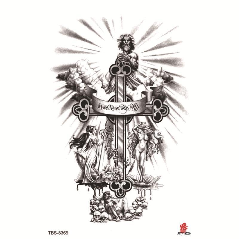 Набор маленьких водостойких тату-наклеек с тотемами и символами для предплечья