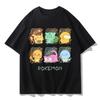 Совместная летняя футболка с коротким рукавом Pokémon для мужчин и женщин До Утки Пикачу Чистая одежда Топ Pokémon с коротким рукавом