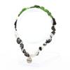 Stones and Minerals. Bracelet Zebra Jasper from Brazil + Diopside from Brazil. Size Made In France.