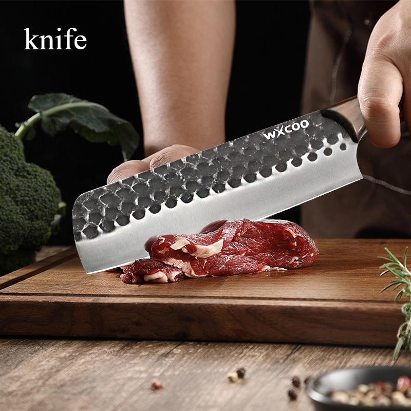 Кухонный нож ручной работы Hammer, костяной нож, многоцелевой кухонный нож, женский мясницкий нож, домашний поварской нож