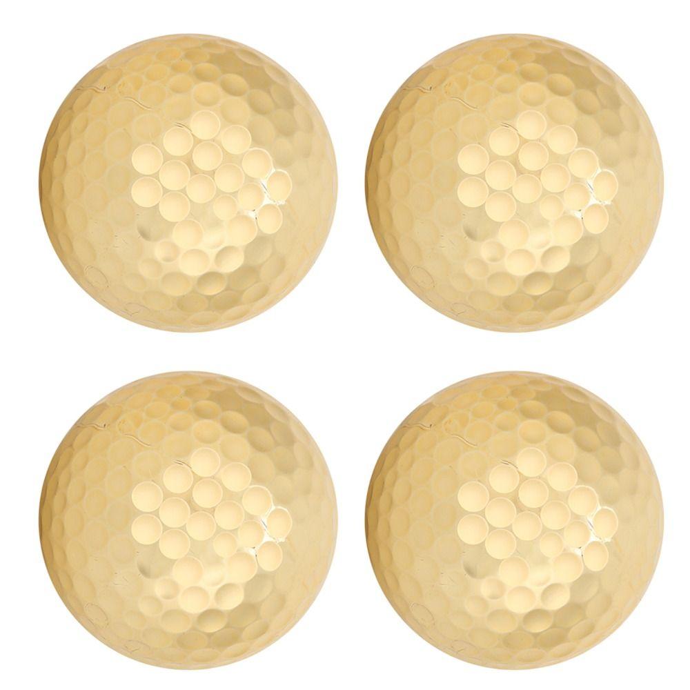 Golden Plating Golden Golf Balls Double Layer Gold Plating Golf Ball Golf Practice Range