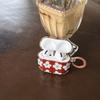 Transparent brown background white flower suitable for AirPods1 protective case Apple 1/1 generation AirPods pro1 earphone cover female