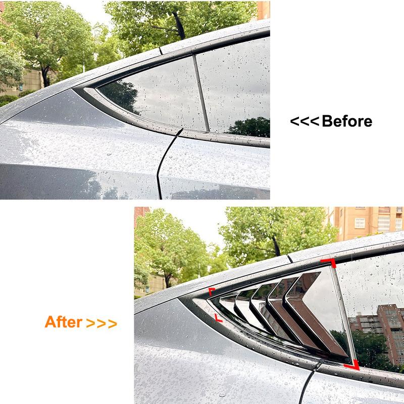 2PCS Side Window Louver Cover Sport Style For Tesla Model 3 Y Juniper Highland 2025-2020 2026 Rear Window Spoiler Shutter Cover
