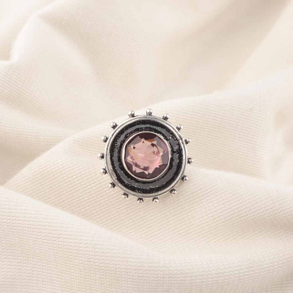 Rhodolite Gemstone Jewelry, Handmade Silver Jewelry, 925 Solid Sterling Silver Ring, Gorgeous Silver Ring For Wedding Gift