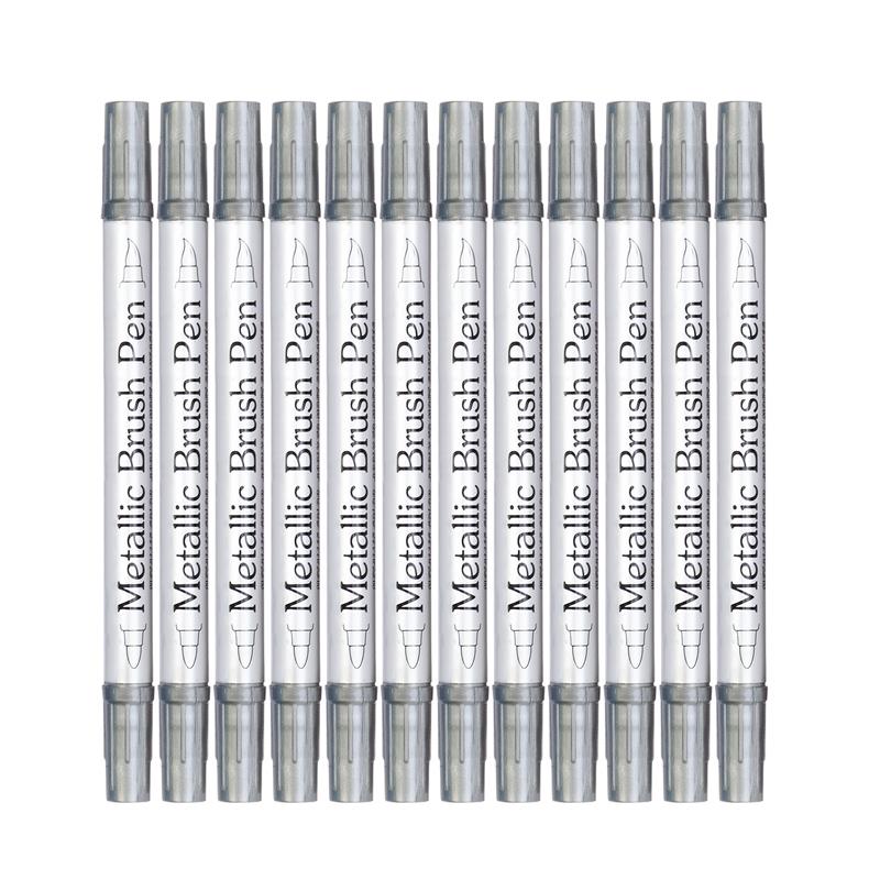 Металлические маркеры с двумя наконечниками Золотой/Серебряный цвет Маркер для рисования по камню Кружка Керамика DIY Художественные принадлежности