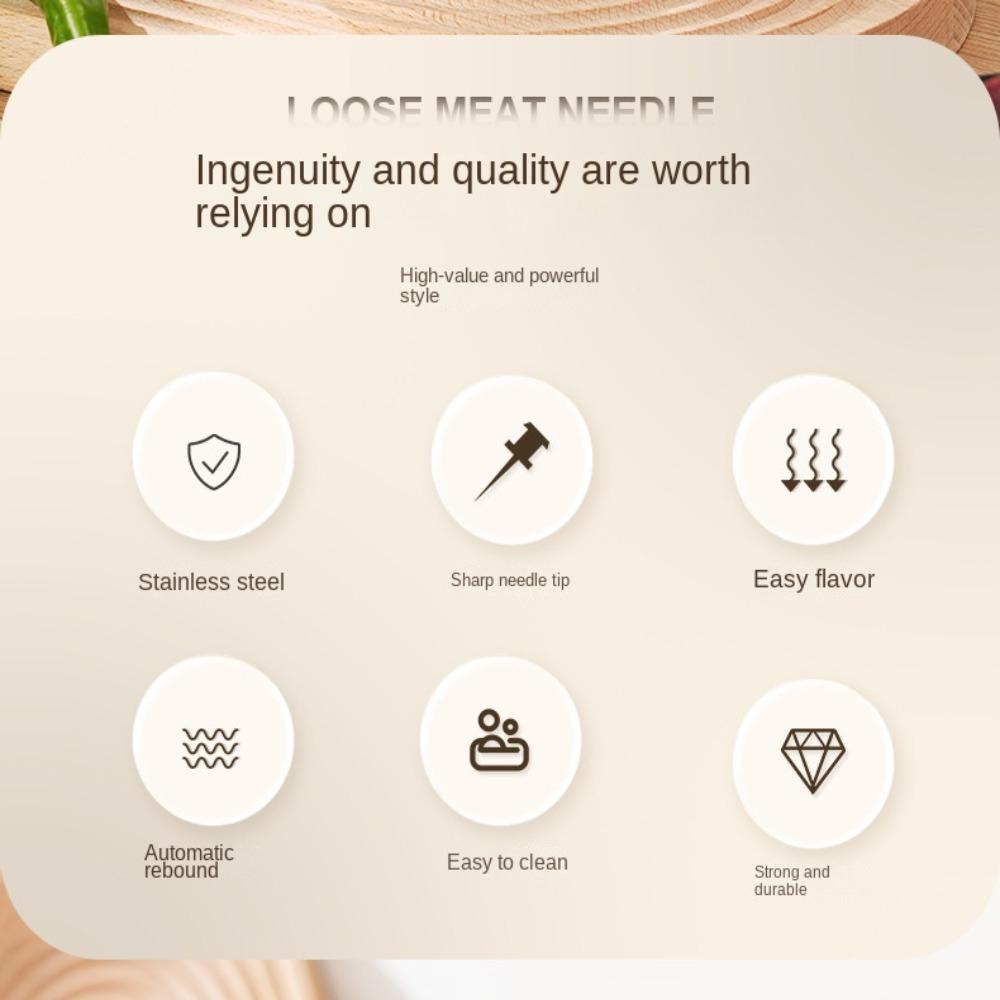 Нержавеющая сталь Отбиватель для мяса 24 острые иглы Мясной молоток Легче в использовании Кухонный инструмент