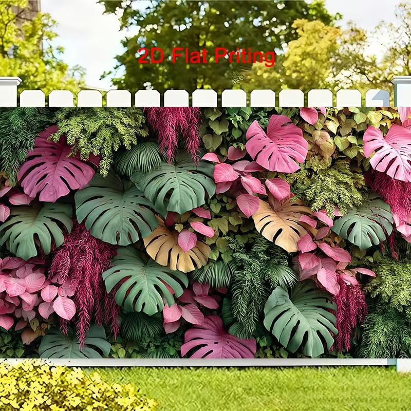 2D Colorful Monstera Plant Wall Backdrop Photography Background Banner