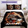 3pcs Custom Name American football Bedding Set Duvet Cover Closure Includes 1 Duvet Cover & 2 Pillowcases, Soft and Comfortable for All Seasons.